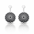Midnight Radiance Earrings (Acrylic Mirror Silver)