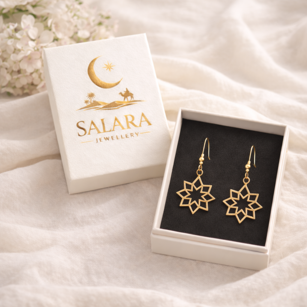 Desert Star Earrings        (Acrylic Mirror Gold)