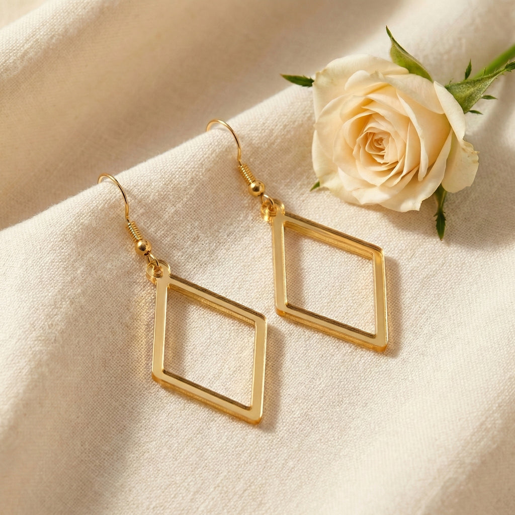 Desert North Earrings    (Acrylic Mirror Gold)