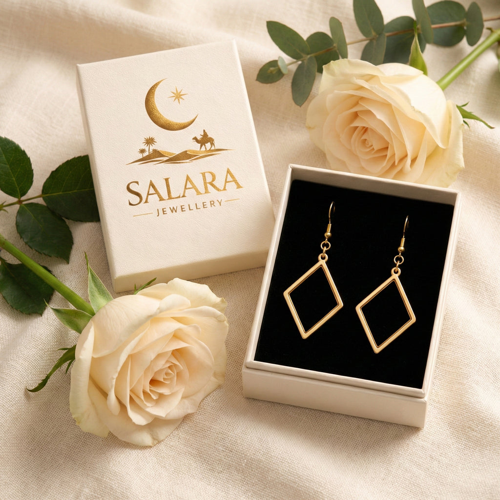 Desert North Earrings    (Acrylic Mirror Gold)